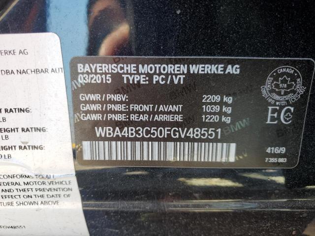 2015 BMW 435 XI GRA - WBA4B3C50FGV48551