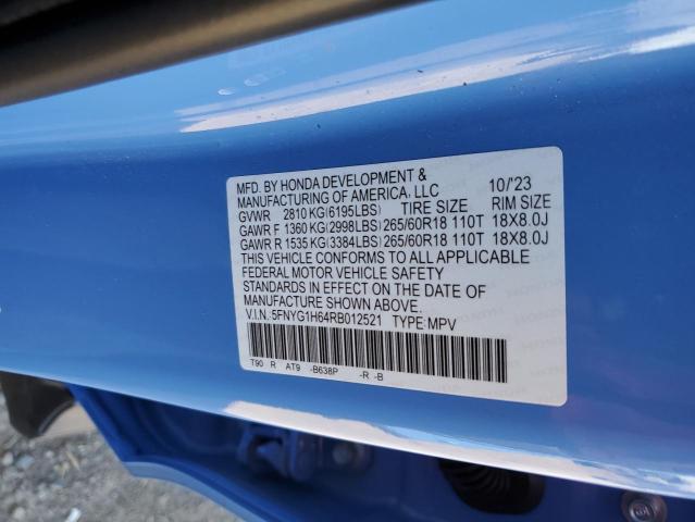 2024 HONDA PILOT TRAI 5FNYG1H64RB012521