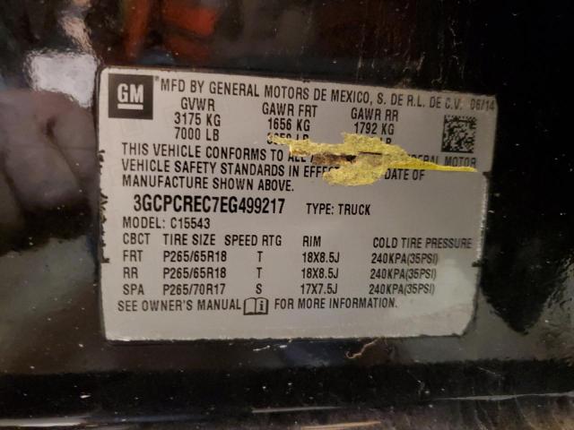 2014 Chevrolet Silverado C1500 Lt VIN: 3GCPCREC7EG499217 Lot: 47230294