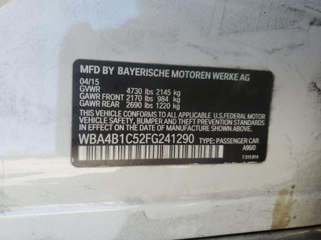 2015 BMW 435 I GRAN WBA4B1C52FG241290
