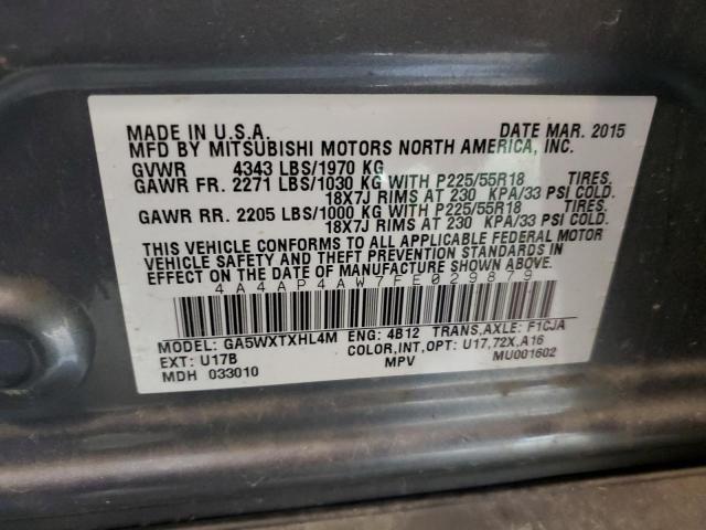 2015 MITSUBISHI OUTLANDER - 4A4AP4AW7FE029879