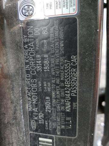 2011 Kia Forte Ex VIN: KNAFU4A24B5355357 Lot: 48423604