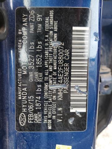 2015 HYUNDAI ACCENT GLS KMHCT4AE2FU880072