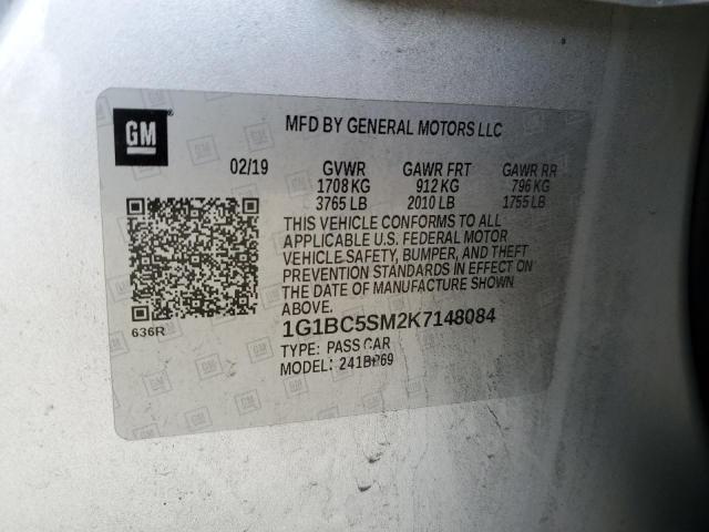 1G1BC5SM2K7148084 2019 CHEVROLET CRUZE