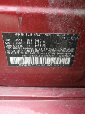 Lot #2455146317 2015 SUBARU LEGACY 2.5 salvage car