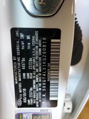 2019 Kia Optima Lx VIN: 5XXGT4L31KG290818 Lot: 50432574