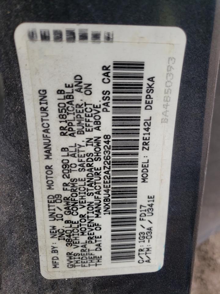 1NXBU4EE2AZ263248 2010 Toyota Corolla Base