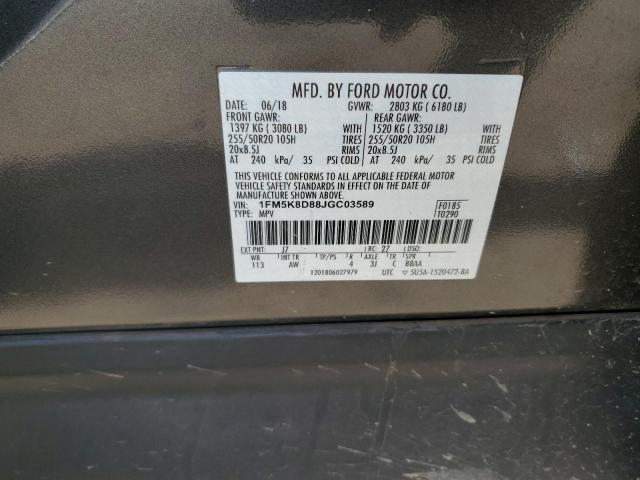 2018 FORD EXPLORER X - 1FM5K8D88JGC03589