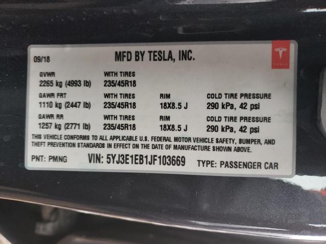 2018 TESLA MODEL 3 - 5YJ3E1EB1JF103669