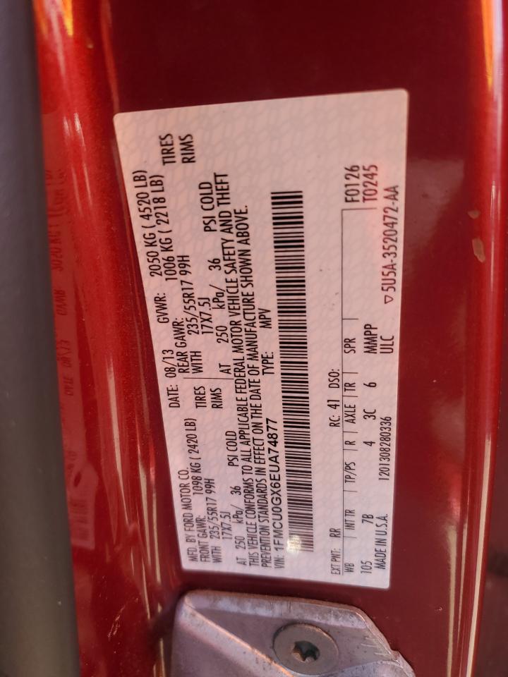 1FMCU0GX6EUA74877 2014 Ford Escape Se