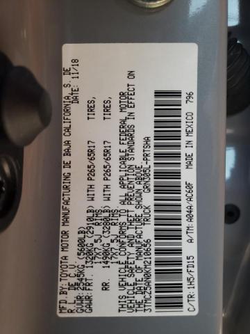 2019 Toyota Tacoma Double Cab VIN: 3TMCZ5AN0KM210656 Lot: 47362414