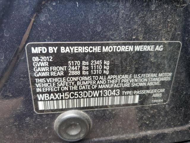 VIN WBAXH5C53DDW13043 2013 BMW 5 Series, 528 XI no.12