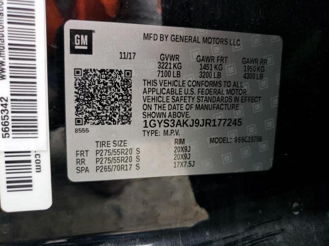 2018 CADILLAC ESCALADE 1GYS3AKJ9JR177245