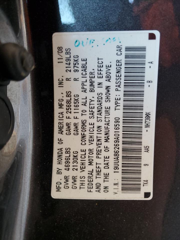 19UUA86269A016590 2009 Acura Tl