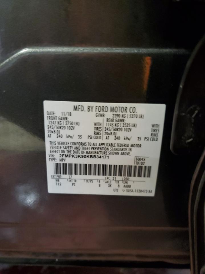 2FMPK3K90KBB34171 FORD EDGE 2019