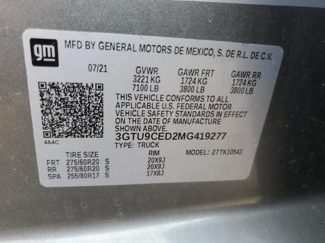 2021 GMC SIERRA K15 3GTU9CED2MG419277  46678614