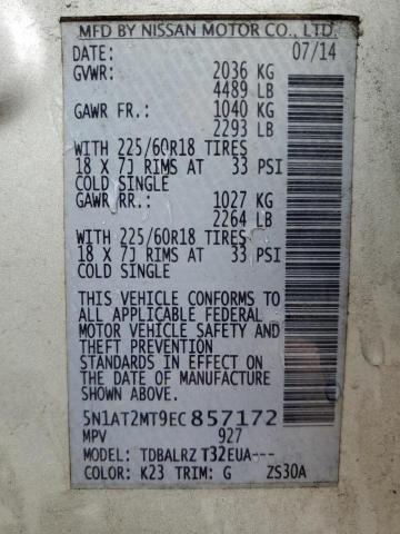 2014 Nissan Rogue S VIN: 5N1AT2MT9EC857172 Lot: 48259874