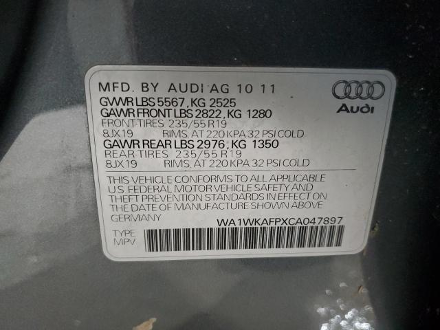 Lot #2474957827 2012 AUDI Q5 PRESTIG salvage car