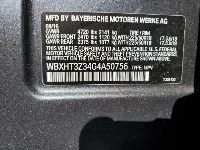 VIN WBXHT3Z34G4A50756 2016 BMW X1, Xdrive28I no.12