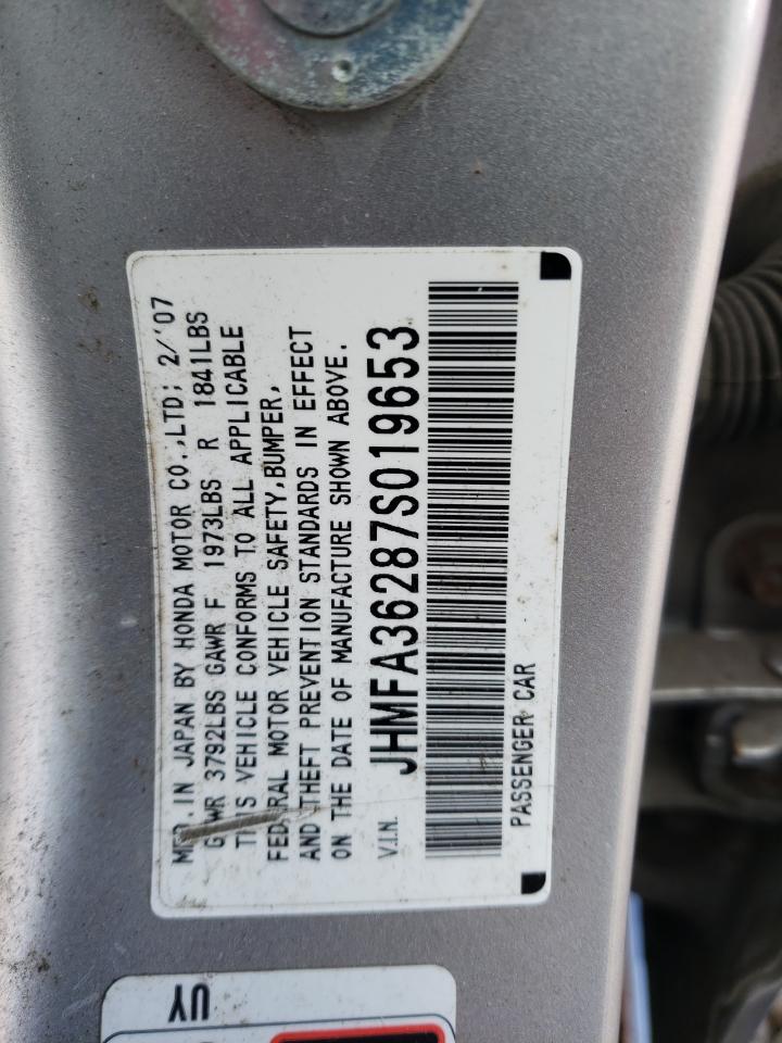 JHMFA36287S019653 2007 Honda Civic Hybrid