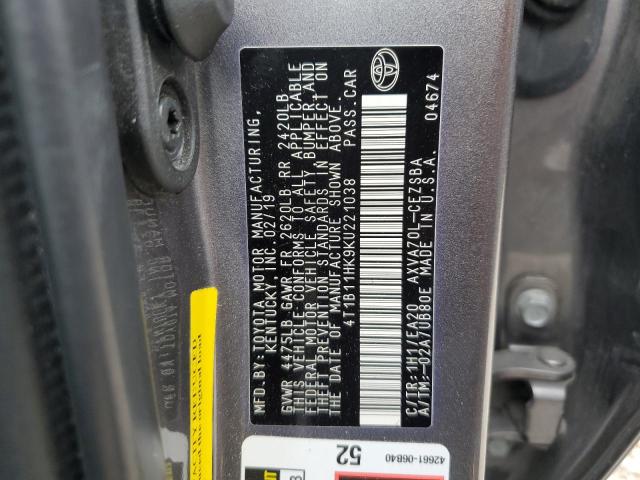 VIN 4T1B11HK9KU221038 2019 Toyota Camry, L no.13