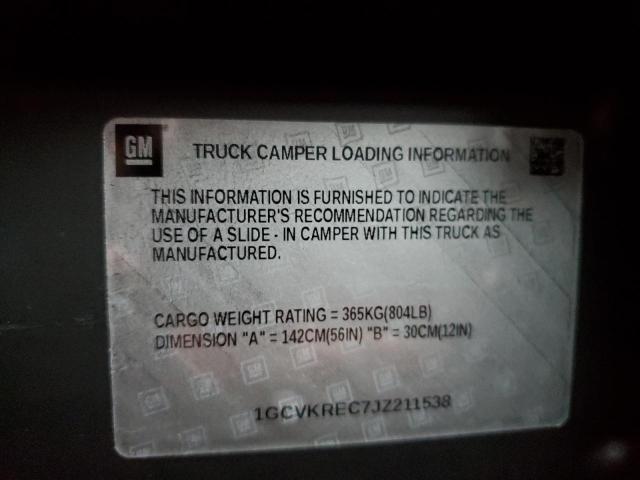 2018 Chevrolet Silverado K1500 Lt VIN: 1GCVKREC7JZ211538 Lot: 45189374