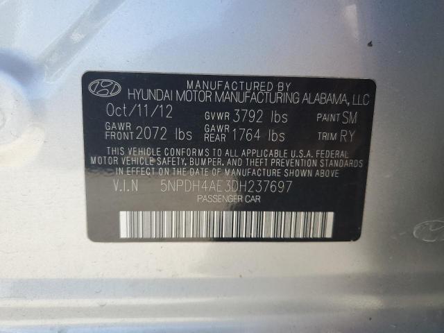 2013 Hyundai Elantra Gls VIN: 5NPDH4AE3DH237697 Lot: 50148174