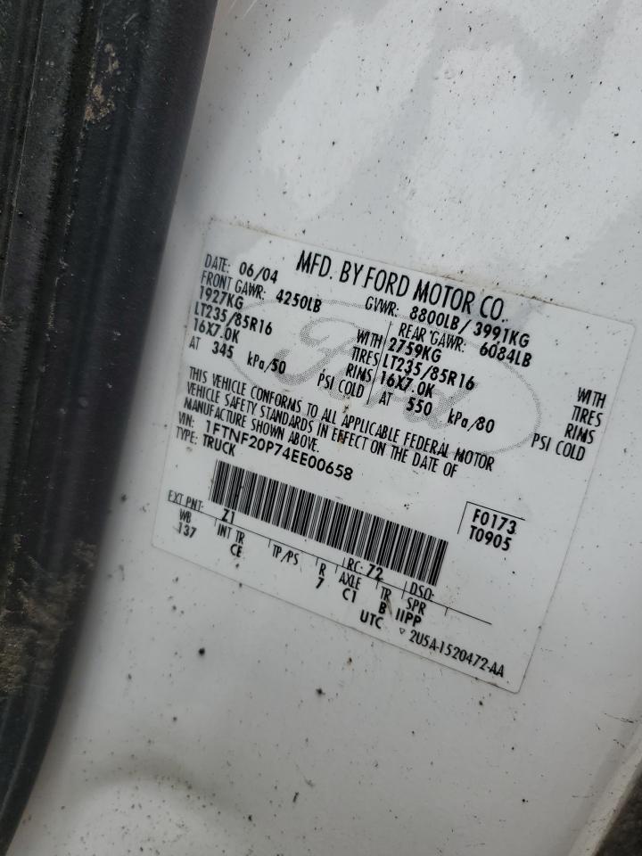 1FTNF20P74EE00658 2004 Ford F250 Super Duty