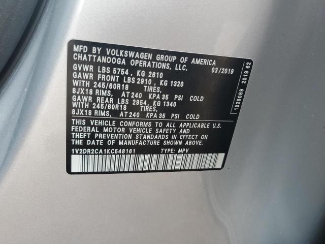 2019 VOLKSWAGEN ATLAS SE - 1V2DR2CA1KC548161