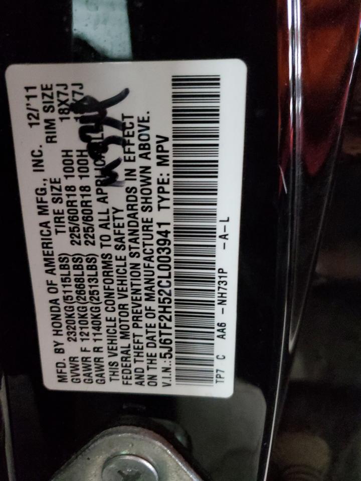 5J6TF2H52CL003941 2012 Honda Crosstour Exl