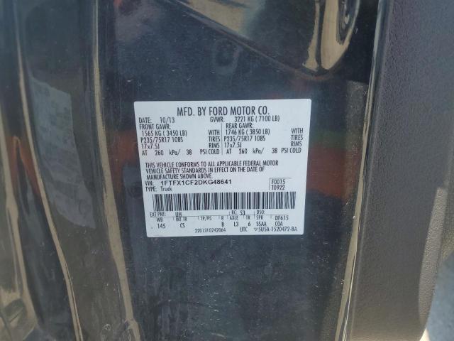 2013 Ford F150 Super Cab VIN: 1FTFX1CF2DKG48641 Lot: 47944964