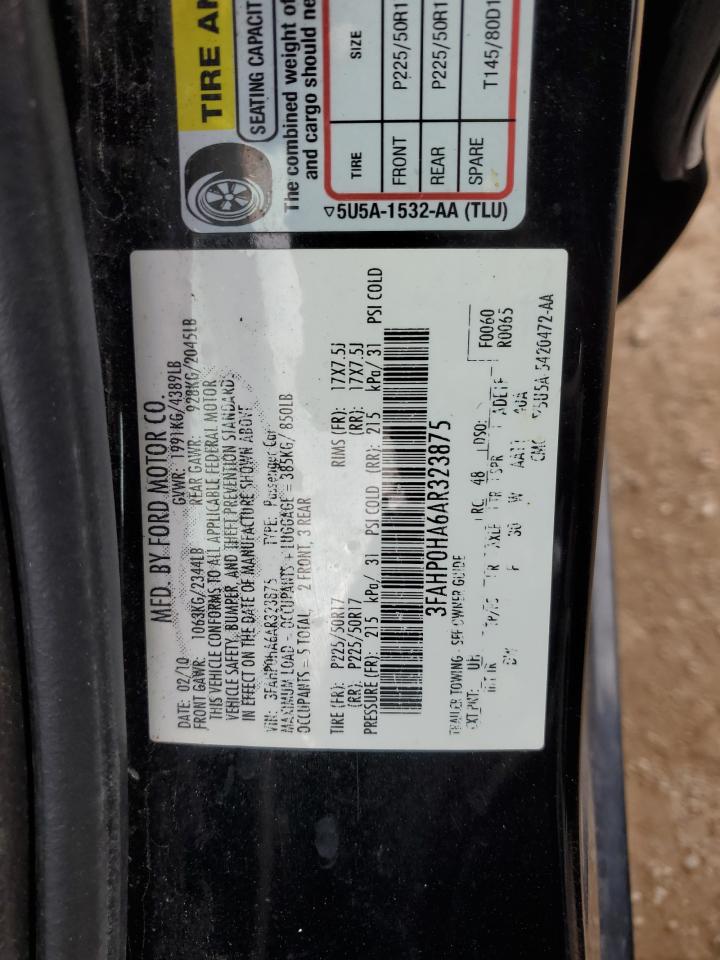 3FAHP0HA6AR323875 2010 Ford Fusion Se