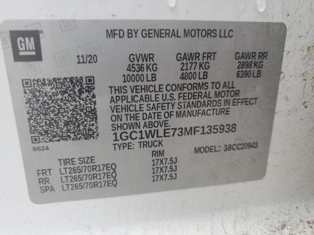 1GC1WLE73MF135938 Chevrolet All Models SILVERADO 12