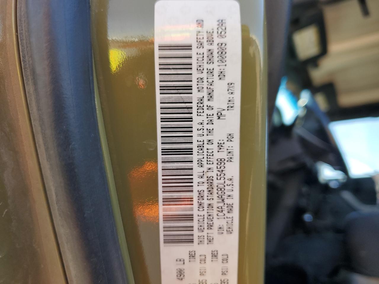 1C4AJWAG8DL554598 2013 Jeep Wrangler Sport