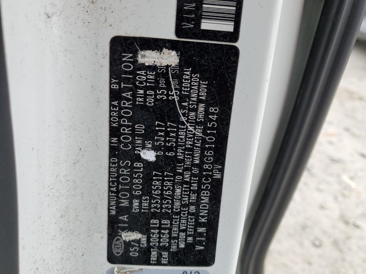 KNDMB5C18G6101548 2016 Kia Sedona Lx