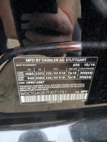 VIN WDCTG4GB7FJ071751 2015 Mercedes-Benz GLA-Class,... no.12