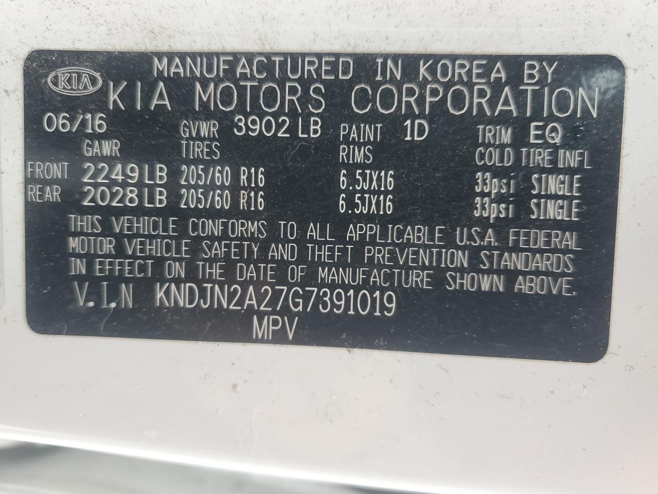 KNDJN2A27G7391019 2016 Kia Soul