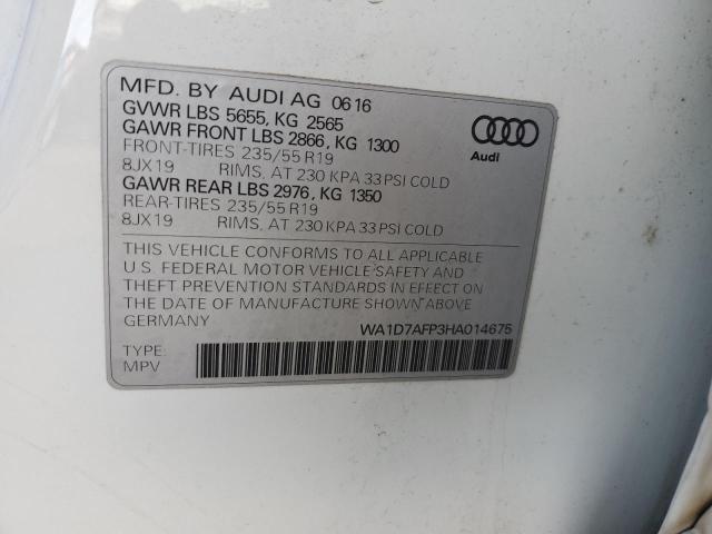 VIN WA1D7AFP3HA014675 2017 Audi Q5, Premium Plus S-... no.13