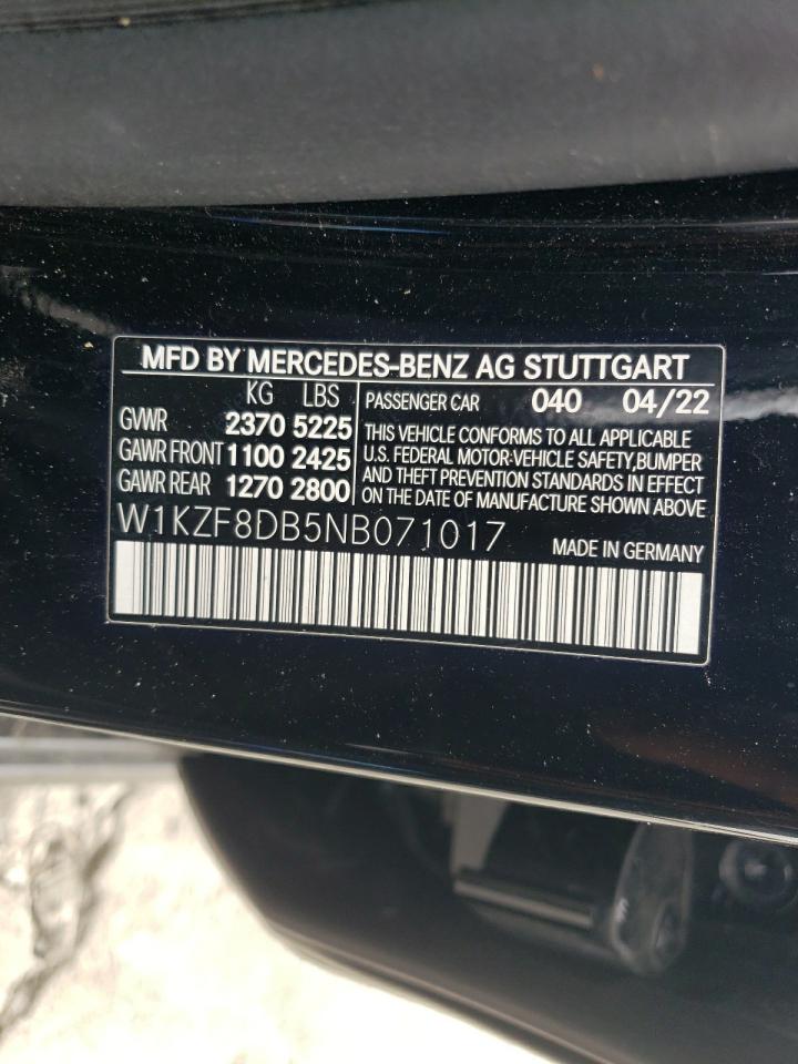 W1KZF8DB5NB071017 2022 Mercedes-Benz E 350