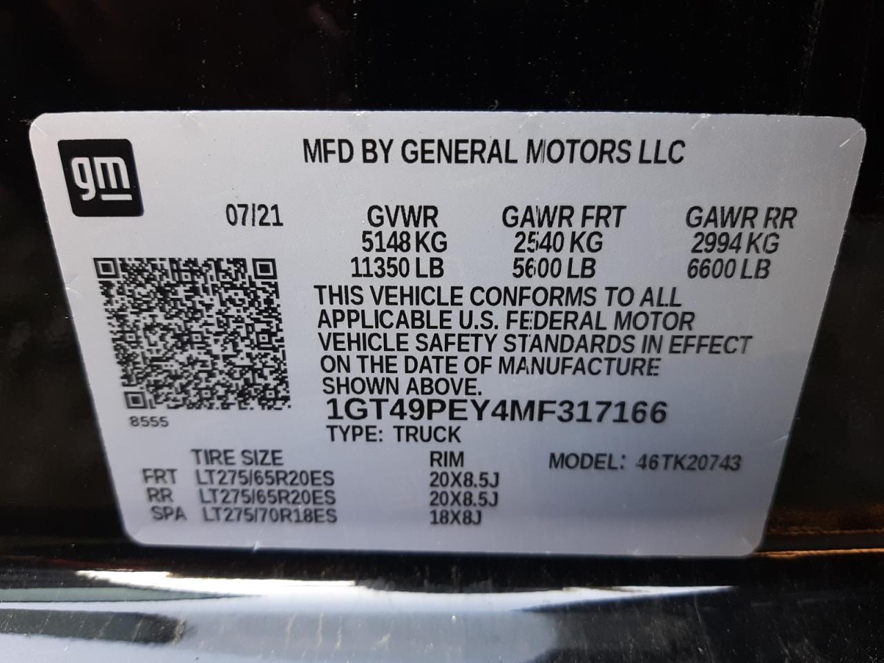 1GT49PEY4MF317166 2021 GMC Sierra K2500 At4