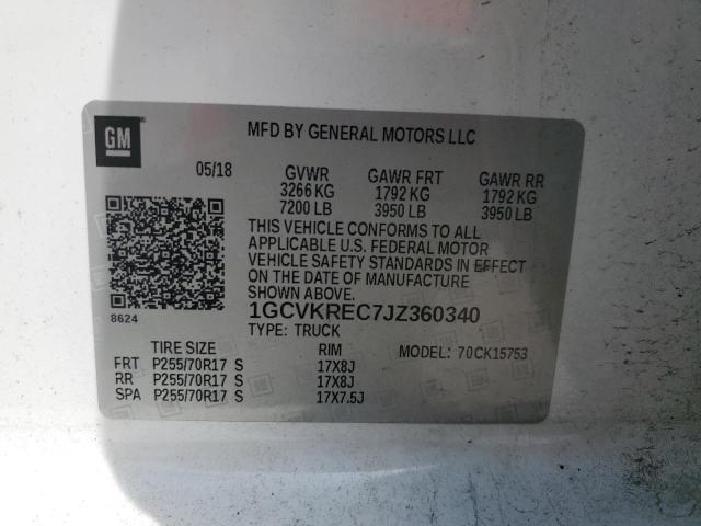 2018 Chevrolet Silverado K1500 Lt VIN: 1GCVKREC7JZ360340 Lot: 48799394