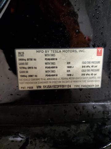 2015 TESLA MODEL S 70 5YJSA1S23FF091124