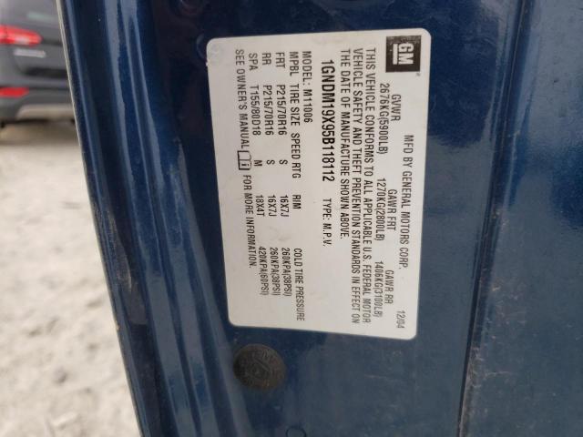 2005 Chevrolet Astro VIN: 1GNDM19X95B118112 Lot: 46586384