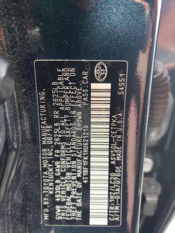 VIN 4T1BF1FK1HU621219 2017 Toyota Camry, LE no.12