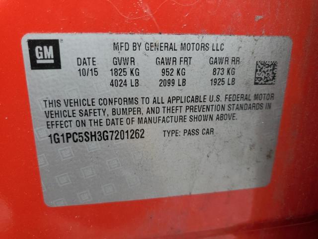 2016 Chevrolet Cruze Limited Ls VIN: 1G1PC5SH3G7201262 Lot: 46961614