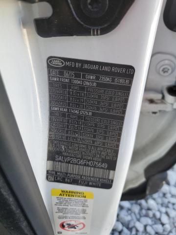 2015 LAND ROVER RANGE ROVE - SALVP2BG6FH075649