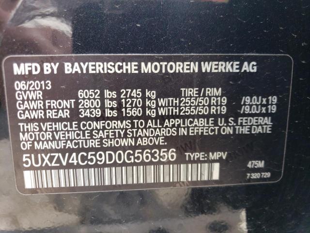 VIN 5UXZV4C59D0G56356 2013 BMW X5, Xdrive35I no.12