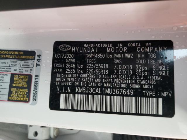 2021 HYUNDAI TUCSON LIM - KM8J3CAL1MU367649