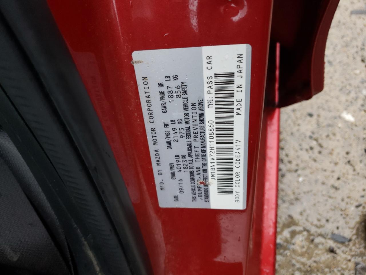 JM1BN1V72H1108860 2017 Mazda 3 Touring