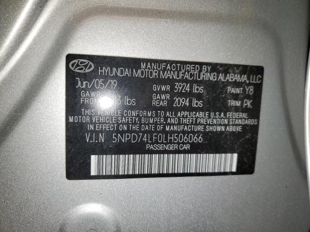 VIN 5NPD74LF0LH506066 2020 HYUNDAI ELANTRA no.13